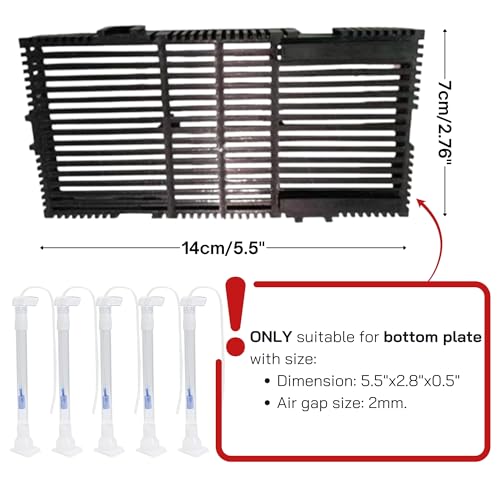 Marsrut 5pcs Under Gravel Filter Aquarium Uplift Tube, Undergravel Bottom Filters for Fish Tanks Water Cleaner Small Board Air Clean System Freshwater Saltwater, Clear Tubing Accessory Kit