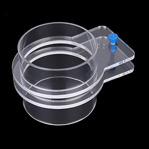 Transparent Acrylic Adjustable Fish Feeding Ring, Aquarium Fish Feeder for Freshwater and Saltwater Tanks, Durable Floating Feeding Circle with Rustproof Screws for Precise Food (50mm) - size: 50mm