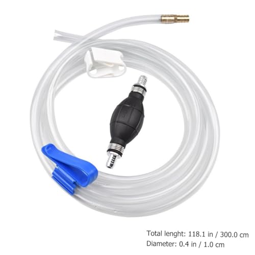 MAGICLULU Manual Suction Hose Siphon Pump for Car Fuel and Water Transfer, Flexible Oil Guide Tube with Hand Pump for Fish Tank and Automotive Use
