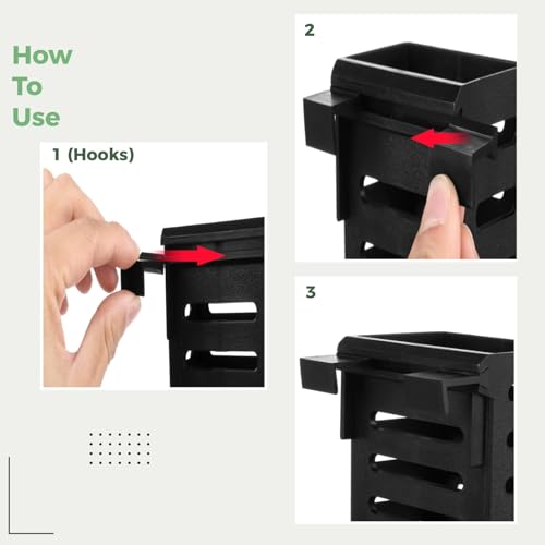 Lnrueg 10PCS Aquarium Plant Holder with Hooks, Hanging Rimmed Tank Plant Pot Aquarium Planters Cups, Upgraded Aquatic Planter Cups for Fish Tank Aquaponic Planter and Aquascape Decorations (10)