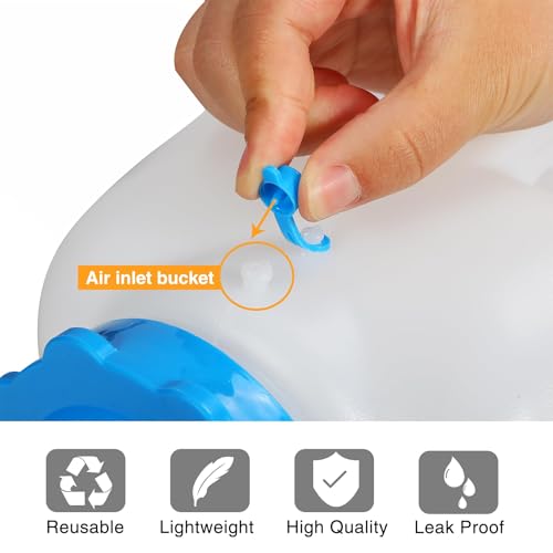 REDCAMP 5 Gallon/18.5L Portable Water Container with Spigot - Camping & Emergency Water Storage for Car, Hiking, Hurricane Supplies, 2 Pack - color: White, size: 5Gal/600 Ounces, 2 Pack