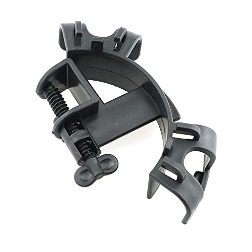 E-outstanding 2-Pack Water Pipe Fixing Clamp Adjustable Plastic Fish Tank Pipe Holder Fixed Clips Aquarium Tool, Black