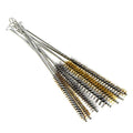 12Pcs Tube Brush Kit Stainless Steel/Brass Round Wire Pipe Cleaner Long-Handle Metal Bristle Cleaning for Auto Parts, Bottles, 12 inch X 6mm/8mm/10mm/12mm/15mm/20mm