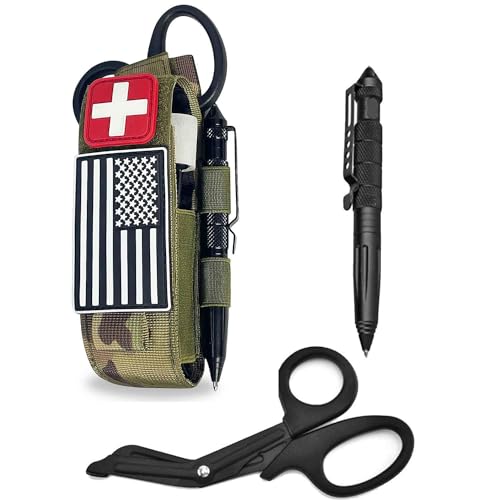 Upgrade 1000D Laser Cut Molle Tourniquet Holder, Heavy Duty Tactical Molle Tourniquet Pouch Holder - color: SET-SIMPLECP