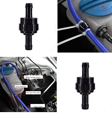 1/8" 3/16" 1/4" 5/16" PA66 Automotive Oil Line Spring Check Valve, Car Fuel Vacuum Check Valve, 2 PCS High Temperature and Corrosion Resistance one-way Oil Pump Check Valve (1/4" short) - size: 1/4" short