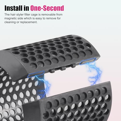 Outer Filter Cover Compatible with Dyson Airwrap Hair Styler with Filter Cleaning Brush HS01 HS05 Magnetic Filter Cage Replacement Parts