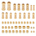 48 PCS DOT Brass Compression Air Brake Nylon Tubing Fittings,1/4" 1/8" 3/8" 1/2" 5/16" OD Straight Union Fitting Assortment Kit, DOT Air Line Fittings for Truck or Industrial Air System - size: 48pcs-1/4"/1/8"/3/8"/1/2"/5/16" Kit, style: DOT Air Brake Lin