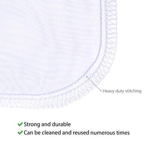 ALEGI Media Filter Bag Aquarium Extra Fine,Reusable 180 Micron Drawstring Mesh Filter Bags for Very Fine Resins Filter (7.5"*3.6" (6 Pack)) - size: 7.5"*3.6" (6 pack)