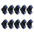 12mm Od Air Line Elbow Union, Push To Connect Air Fittings, Push Elbow Push Air Fitting (10 Pack) - size: 0.472", style: Elbows Union