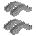 4pcs Mini Arch Bridge Figurines Garden Bridge Statue for Fairy Garden and Fish Tank Decor Gray Stone Micro Landscape Accessories