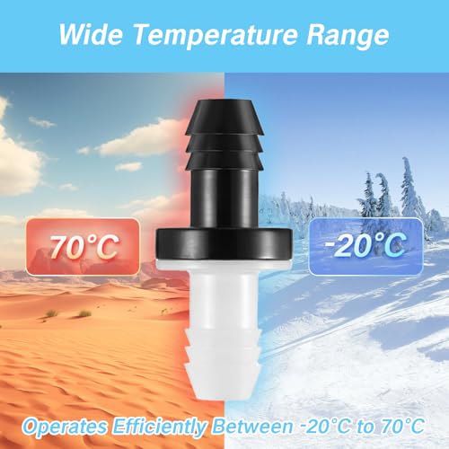 2 Pcs Check Valve 3/8 Inch Plug-in Check Valve Camis One-Way Gas Tank Valves for Water Fuel Air Liquid Flow Transfer 10 mm ABS Plug-in Check Valve Admittance Line Barb Check Valves