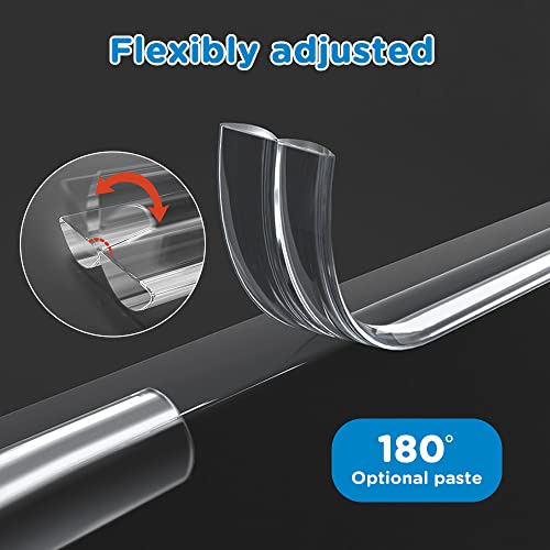 Baby Proofing, 0.6in Edge Protector Strip Clear, Thickened Silicone Soft Corner Protectors with Upgraded Pre-Taped Strong Adhesive, 6.6ft Edge Protectors for Sharp Corners of Cabinets, Tables, Drawers - color: Red-transparent, size: 15MM*2M