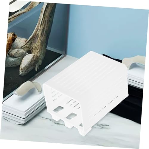 ibasenice 3pack Hanging Aquarium Plant Holder Live Aquatic Plants Hydroponic Baskets for Fish Tank Planting Baskets - color: White
