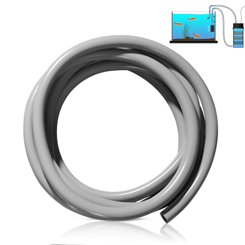 Nuanchu 16/21mm 5/8" ID Aquarium Tubing 3 Meter/10 ft Flexible PVC Tubing Gray Plastic Aquarium Hose Fish Tank Air Hose for Aquatic Canister Filter System, Garden, Pond, Terrarium, Water Cooling - size: 16/21mm