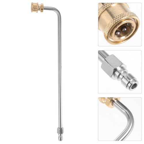 VANZACK 90 Degree Curving High Pressure Water Gun Spray Lance Extension Bar 1/4 Quick Connect Replacement Wand for Car Wash Home Cleaning Agricultural Irrigation