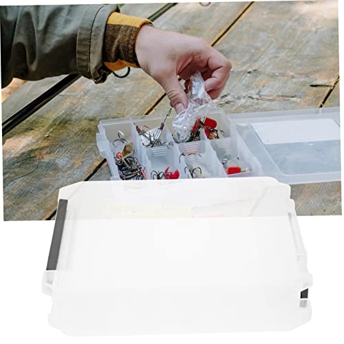 Happyyami 2pcs Fishing Lure Kit Tackle Boxes Storage for Hooks Lures Gear Compact Fishing Tackle Case - color: White