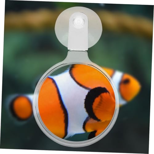 FRCOLOR 4pcs Acrylic Glass with Cup for Fish Tank User-Friendly Lens for Viewing Betta Fish -Landscapes Ants Spiders Easy Installation Excellent Magnification