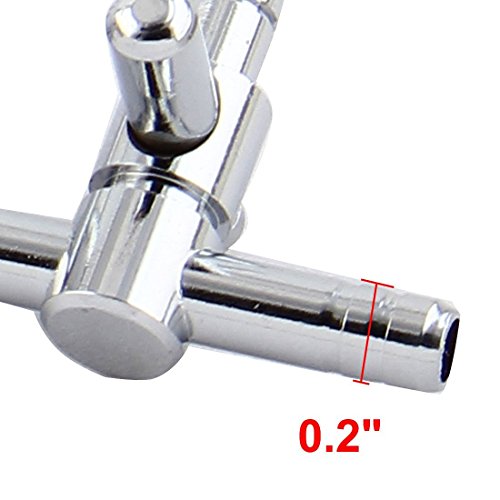 Aquarium Fish Tank 9- Way Air Pump Control Valve Manifold Taps Silver Tone