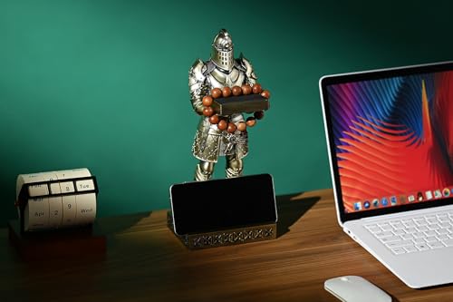 King's Guard Headphone Stand Watch Display Stand Jewelry Bracelet Necklace Holder Trays Towers Warrior Knight Mobile Phone Stand for Office & Home 12.20 Inch (Bronze) - color: Bronze