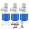 3/4 Inch Float Valve for Water Tank, 3 Pack Top Inlet Automatic Water Level Control Valve, Plastic Shut Off Float Valve for Livestock Waterer, Pond, Pool, Aquarium - size: 3/4''--3 PCS