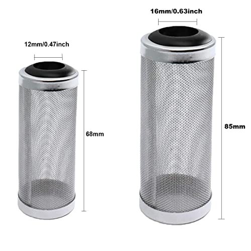12mm Stainless Steel Aquarium Inflow Inlet Filter Aquarium Filter Intake Cover Fish Shrimp Mesh Net Filter Guard Fish Tank Intake Strainer Cover - size: Inner Hole Diameter: 12mm