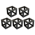 Aquarium Ceramic Shelter Shrimp Hideaway Breeding Cave Cubic Hideout Underwater Landscape Decorations Ornament for Betta,Lizards, Turtles,Reptiles 5Pcs
