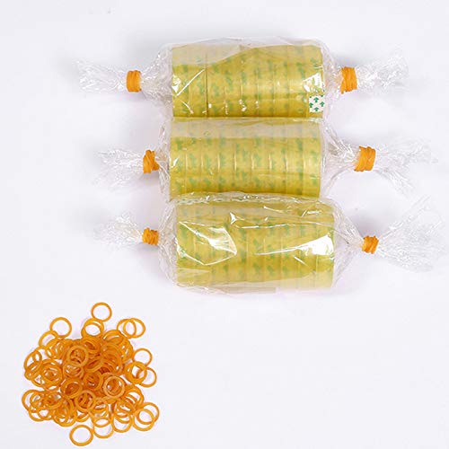AMUU Rubber Bands mini 1200pcs yellow small Rubber Band Mini Soft Elastic Bands for Braids Hair Diameter 16mm rubber bands for Office Supplies School Home - color: Yellow-1200Pcs