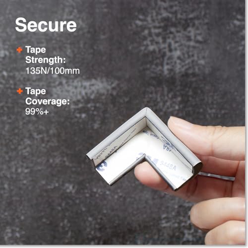 Roving Cove Slimfit Corner Edge Protector for Baby Proofing (Small 18ft Edges 8 Corners), Furniture Safety Bumper Guard, Soft NBR Rubber Foam, 3M Adhesive, Stone Grey - color: Stone Grey, size: Small 18 feet
