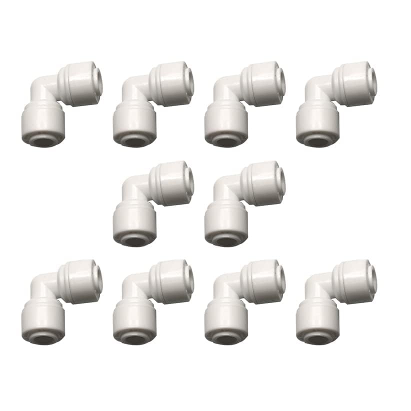 Malida 1/4" OD Tube to 1/4" OD Tube Elbow Quick Connect For RO Water System (10, L-TT-0202) - size: L-TT-0202