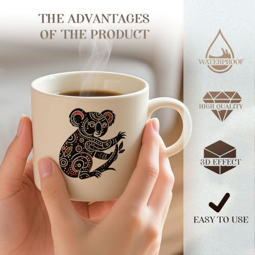 23 Pcs Vintage UV DTF Cup Wraps for 16OZ Glass, 4.3 x 9.4 Inch Butterfly Koala UV DTF Transfer Stickers Indigenous Art Rub on Transfer Decals for Glass Bottle Vase Furniture Crafts - style: Indigenous Art