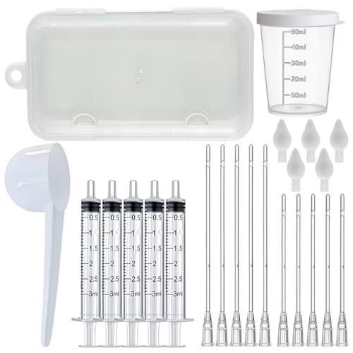 Baby Bird Feeding Syringe Set, Pet Parrot Milk Feeding Syringe with Tubes, Parrot Feeding Tubes Measuring Tools for Feeding Pets Scientific Industrial Labs… (5 pcs 3ml) - color: 5 pcs 3ml