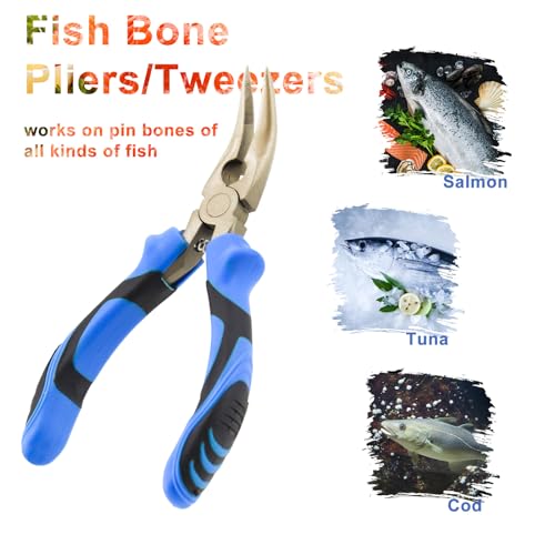 Fsh Bone Tweezers，2 pack Cooking Tweezers，Chef Tweezers，Pin Bone Tweezers for Fish