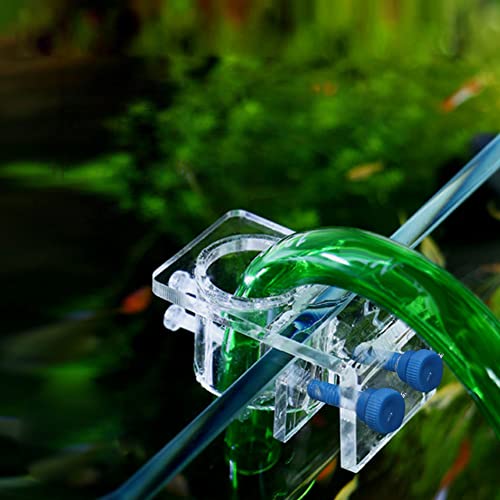 Pssopp Acrylic Aquarium Pipe Clip Clamp Holder to Fix Inflow Outflow Water Tube Transparent Acrylic Water Tube Soft Pipe Fixture for Fish Aquarium(2#) - size: 2#