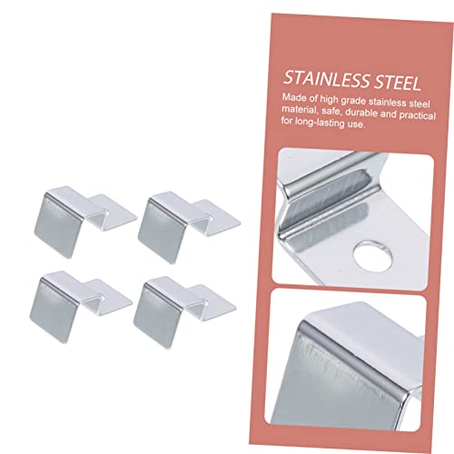 MERRYHAPY 4pcs Lid Support Racks for Fish Tanks Practical Aquarium Cover Clips for Heat Preservation Compatible Turtle and Pet Glass Tanks Elegant Design for Various Aquariums