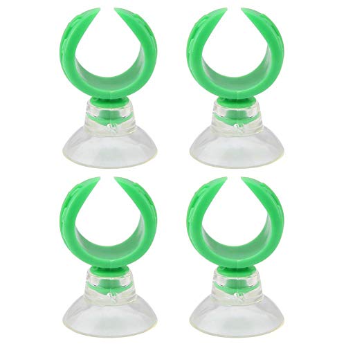 TOPINCN Aquarium Fish Hose Clamp, Suction Cup Clips Airline Tube Holders Clamps Fish Tube Light Sucker Holders Aquarium Suction Cups for Tubing (Green L)
