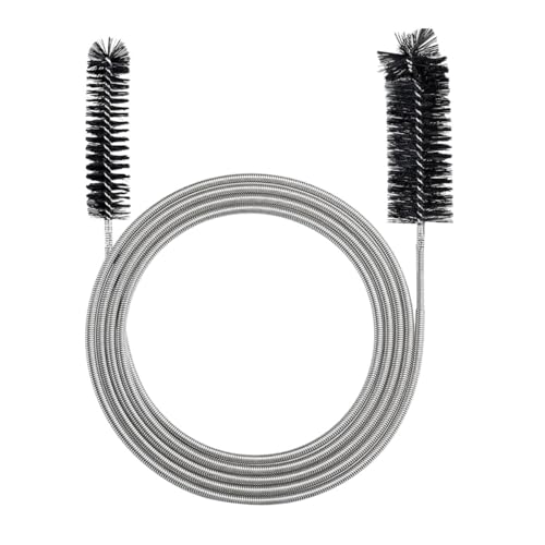 78 Inch Flexible Long Drain Brush, Nylon Stainless Steel Flexible Feeding Tube Cleaning Brush, Double Ended Elastic Slim Hose Pipe Brush Auto Sunroof Drain Hole Cleaner for Car Fridge (Black) - color: Black