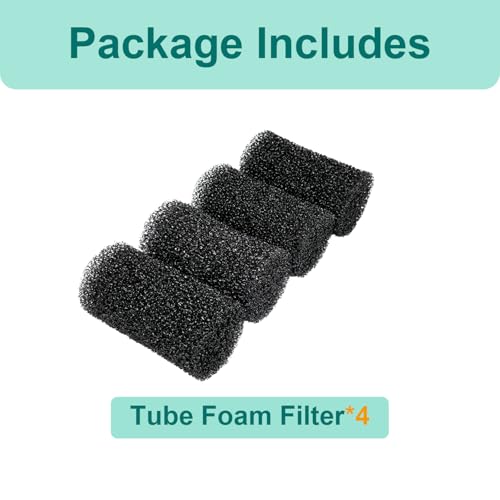 4-Set Pre-Filter Sponge Compatible with Fluval AC20/AC30/AC50 and Fluval C2/C3/C4 Power Filters, Replacement for Aquarium Filter Intake Strainer Sponge, Suitable for Freshwater & Saltwater Aquariums