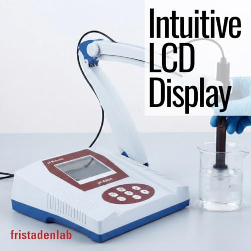Fristaden Lab Benchtop pH Meter | USA Company | 6621 Electrode for Semi-Soft Foods and Fruits | High-Accuracy (0.01 pH) | Calibration Solutions Included