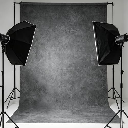 8x10 ft Vintage Grey Photo Backdrop,Classic Abstract Texture Gray Black Photography Background,Screen for Professional Studio Portraits,Headshots,Video,Product Shoot,and Party Events - color: Grey Textured, size: 8x10ft
