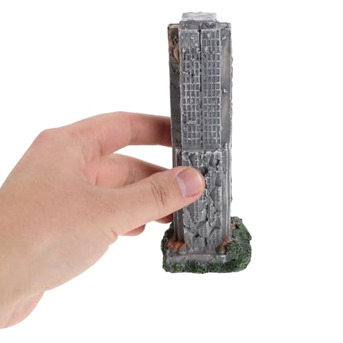 3pcs Aquarium Castle Ruins Decorations | Resin Fish Tank Hideout Ornaments - Realistic Broken City Building - Fish Shrimp Shelter Cave for Underwater Scene