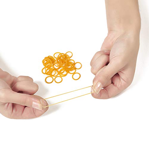 AMUU Rubber Bands mini 1200pcs yellow small Rubber Band Mini Soft Elastic Bands for Braids Hair Diameter 16mm rubber bands for Office Supplies School Home - color: Yellow-1200Pcs