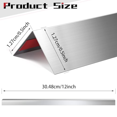 Therwen 4 Sets of 16 Pieces，per Set 0.5 x 0.5 x 48 Inch Stainless Steel Corner Guards Corner Protector Metal Wall Corner Guard Wall Protection - size: 0.5 x 0.5 x 48 Inch