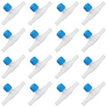 Honoson 30 Pieces Aquarium Air Control Valve T Shaped Air Pump Control Valves Single Way Plastic Flow Regulator for 4 mm Hose Line Tubing Connector(Blue and White) - color: Blue and White