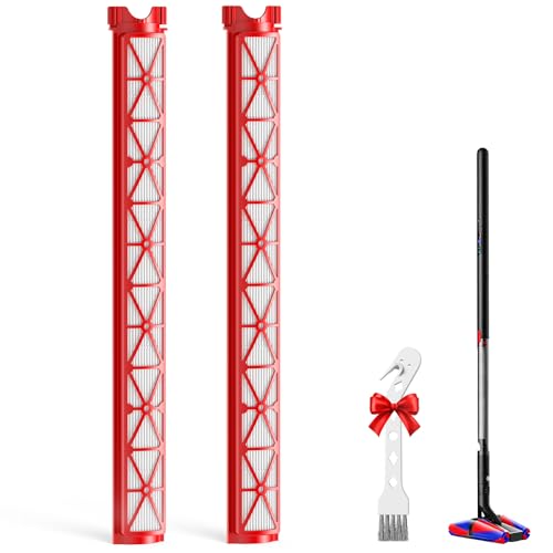 2 Pack SV50 Filter Replacements Compatible with Dyson PencilVacᵀᴹ Fluffycones Cordless Vacuum, Vac Filter Parts with 1 Cleaning Brush