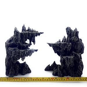 Allcolor Fish Tank Decor Rocks.Aquarium Decoration Model.Easy and Quick Solution for Aquascaping.(Sky City) - style: Sky City