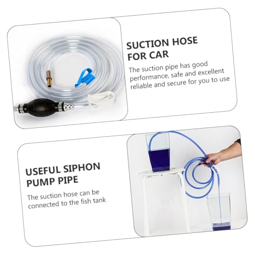 Didiseaon Manual Water Suction Hose and Vehicle Guide Oil Tube Siphon Pump for Car Fuel Transfer and Fish Tank Cleaning with Practical Home Siphon Pump Kit