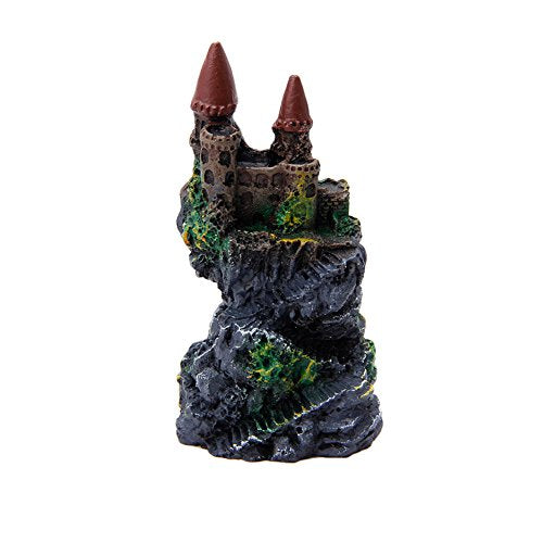 Aquarium Castle Decoration Small Resin Castles Hideouts Stone Cave Hide House Fish for Tank Accessories for Betta Shrimp Aquarium Decoration