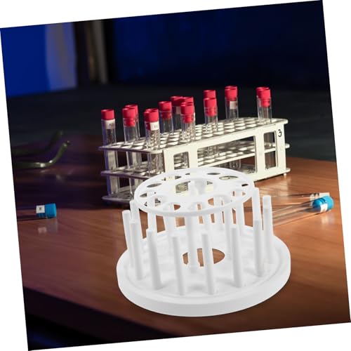 PRETYZOOM 12-Hole Plastic Test Tube Rack Reusable Sampling Tube Holder PP Organizer for Laboratory Use