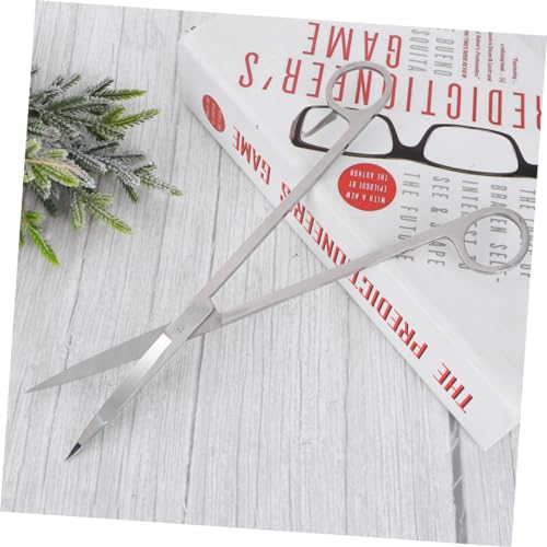 Happyyami Mirror Cutting Scissors Aquascaping Tools Kit for Aquarium Maintenance Stainless Steel Plant Scissors Tongs