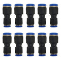 zjxed 1/4" OD x 5/32" OD Pneumatic quick Connector Push to Connect fittings Straight reducer Union/Coupler (Pack of 10) - size: 1/4 inch-5/32 inch